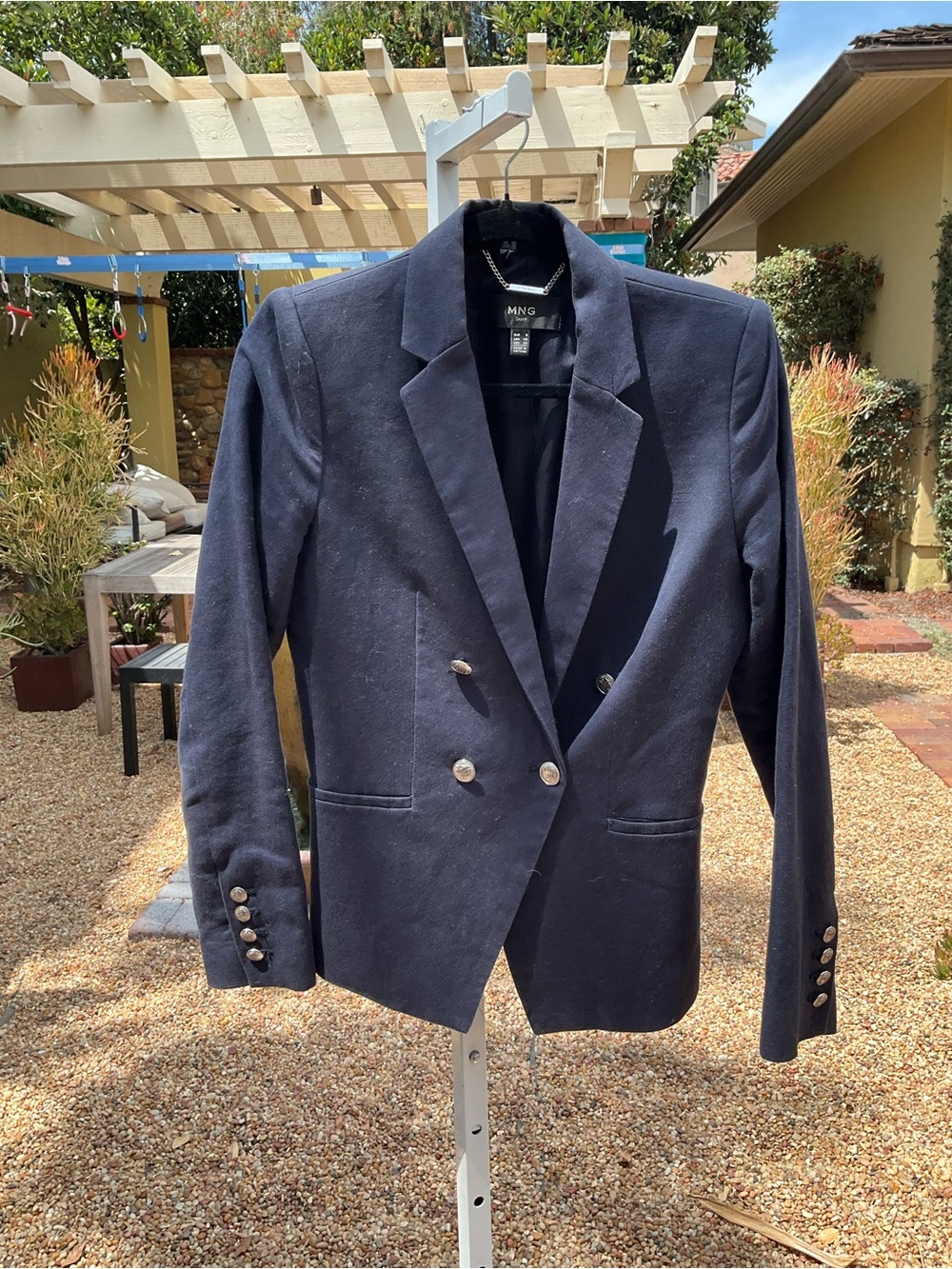 MNG Double-Breasted Navy Blazer